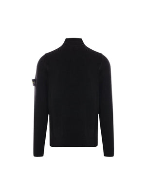 Wool Half-zip Sweater-STONE ISLAND-JOHN JULIA