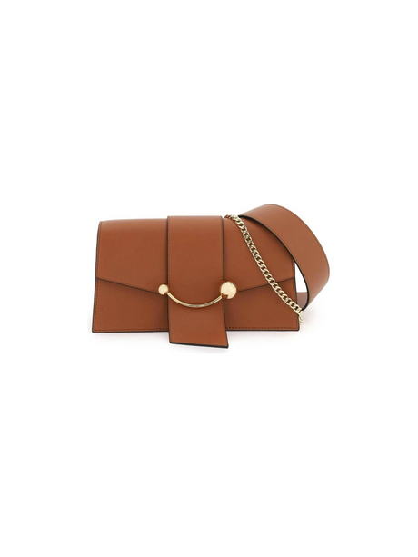 Chestnut Brown 'Mini Crescent' Leather Bag STRATHBERRY JOHN JULIA.