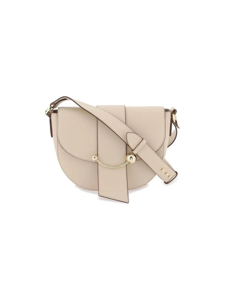 Oat Beige 'Crescent' Leather Satchel STRATHBERRY JOHN JULIA.