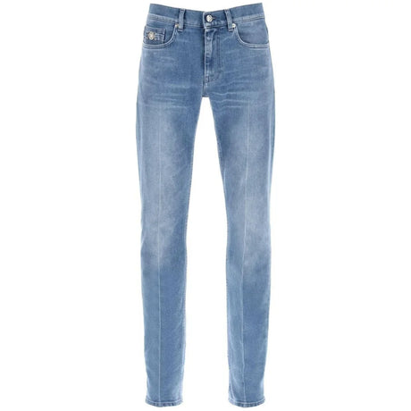 Stretch Denim Slim Fit Jeans VERSACE JOHN JULIA.