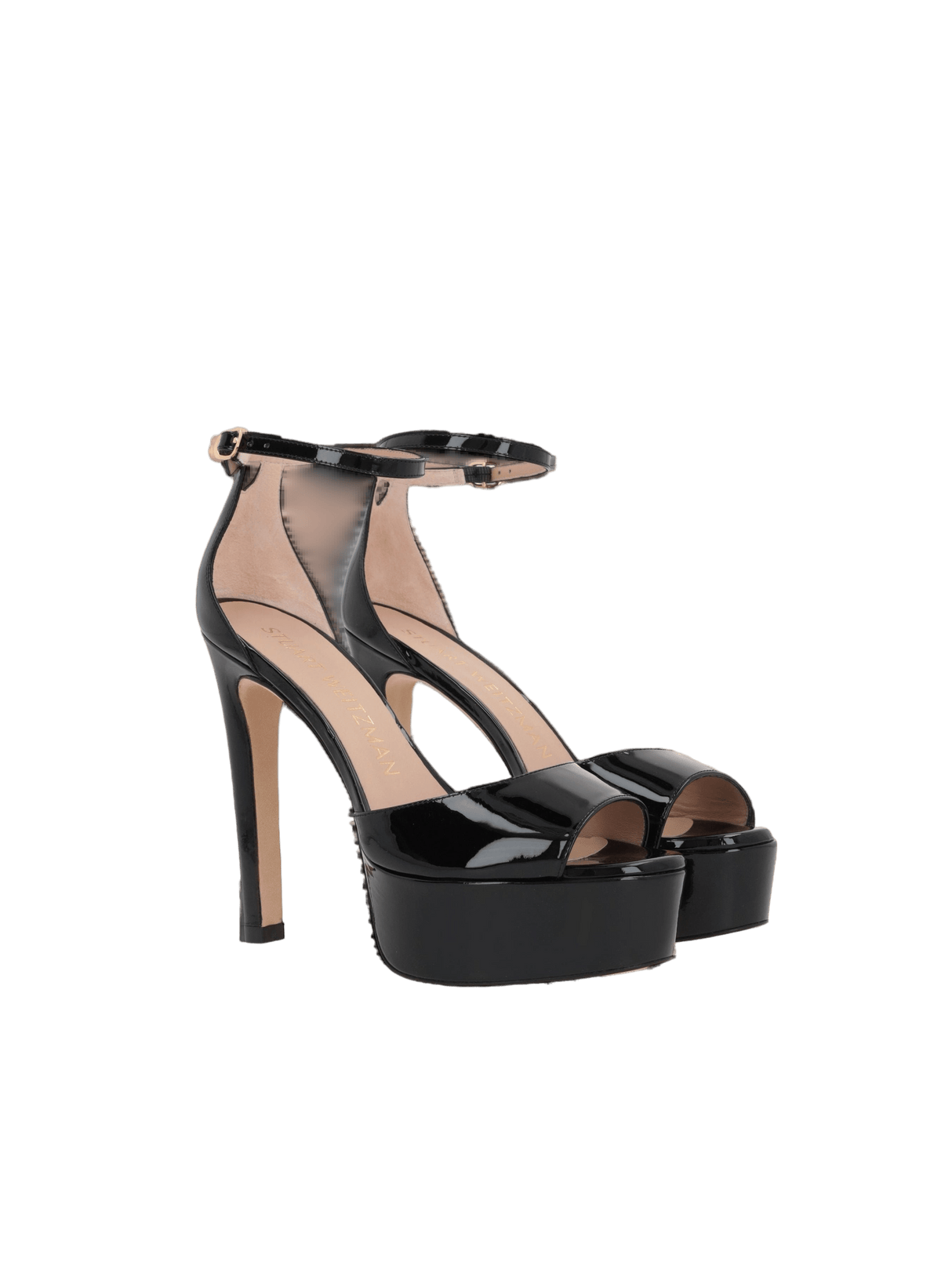 Discoplatform Patent Leather Sandals-STUART WEITZMAN-JOHN JULIA