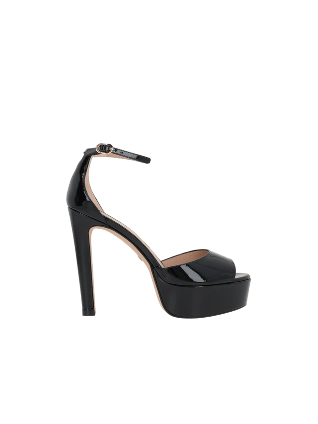 Discoplatform Patent Leather Sandals-STUART WEITZMAN-JOHN JULIA