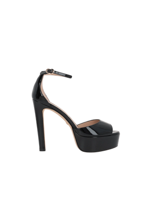 Discoplatform Patent Leather Sandals-Stuart Weitzman-JOHN JULIA