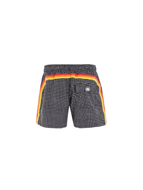 Logo Printed Lycra Swim Shorts-SUNDEK-JOHN JULIA