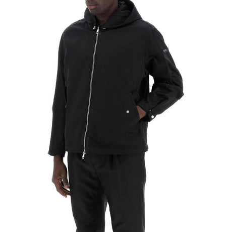 Black Necetto Cotton Nylon Twill Hooded Jacket TATRAS JOHN JULIA.