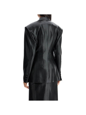 Octavia Vegan Leather Hourglass Blazer