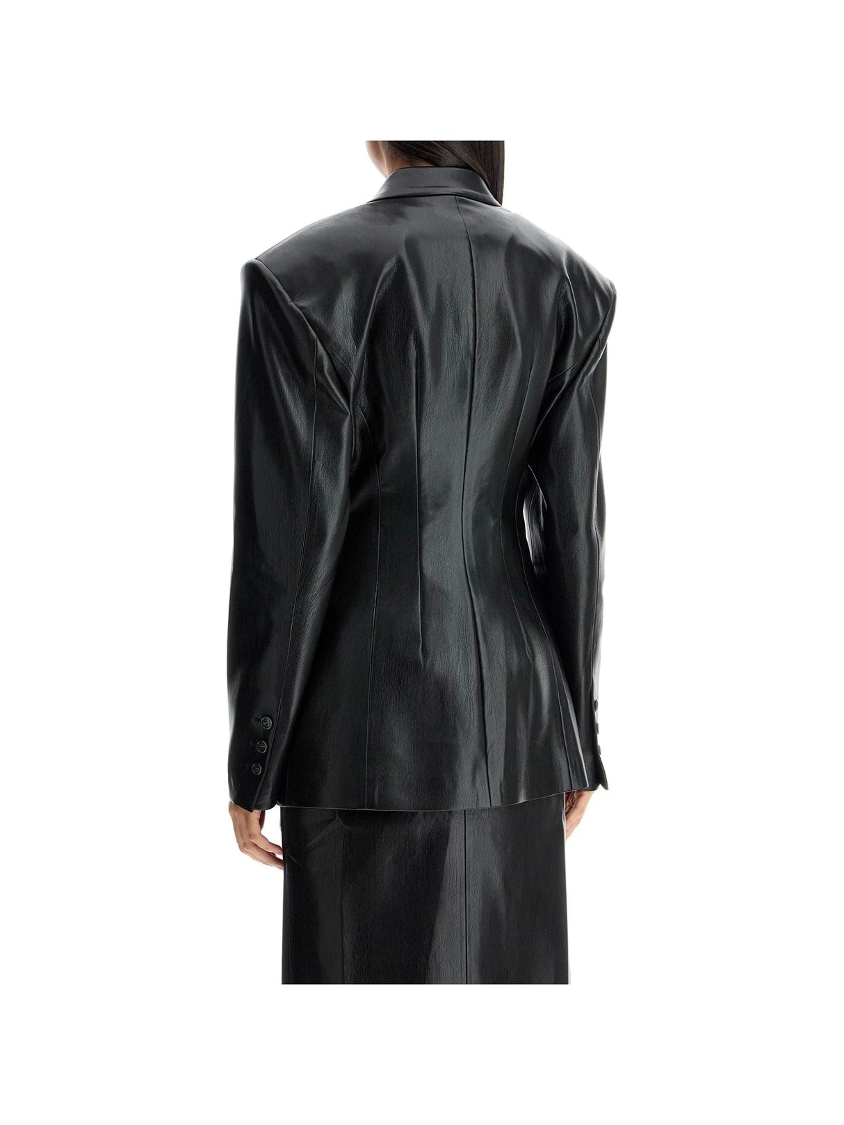 Octavia Vegan Leather Hourglass Blazer - Woman > Clothing > Jackets and Blazers > Blazers and gilets