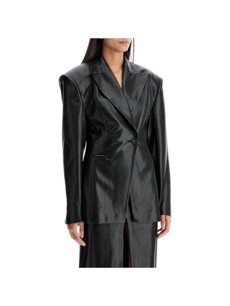 Octavia Vegan Leather Hourglass Blazer