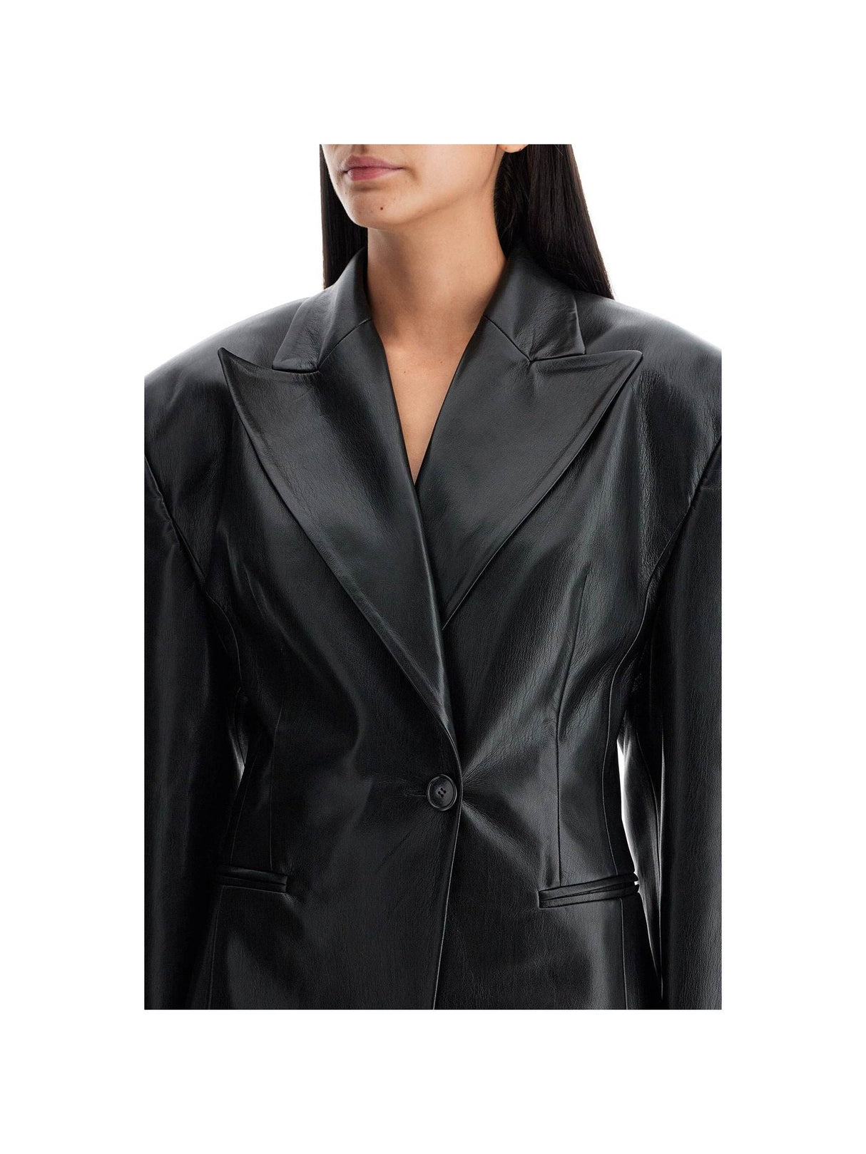 Octavia Vegan Leather Hourglass Blazer - Woman > Clothing > Jackets and Blazers > Blazers and gilets