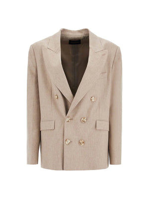 THE ANDAMANE-Oversized Twill Blazer-JOHN JULIA