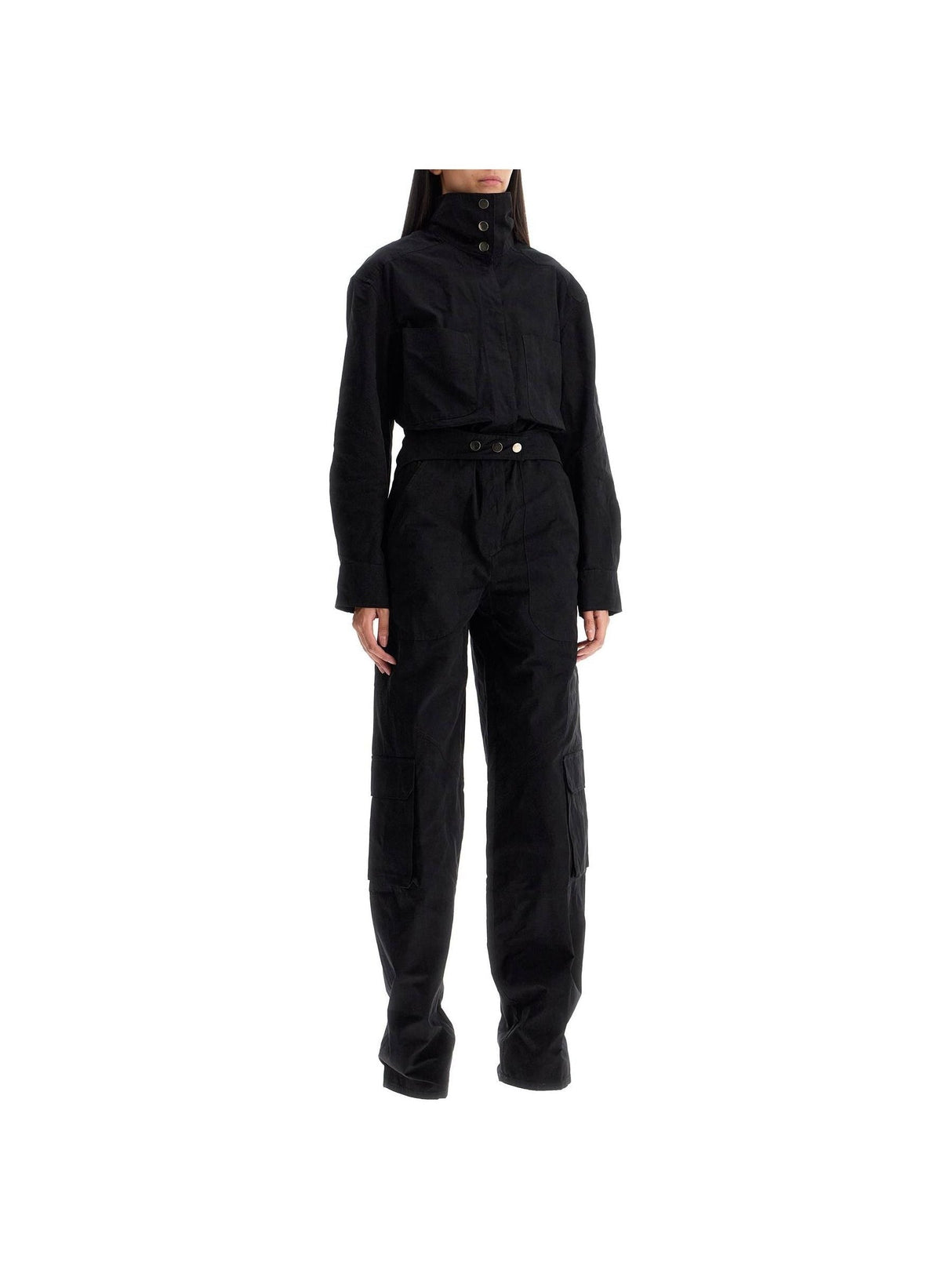 Suede-Like Cotton Aviator Jumpsuit