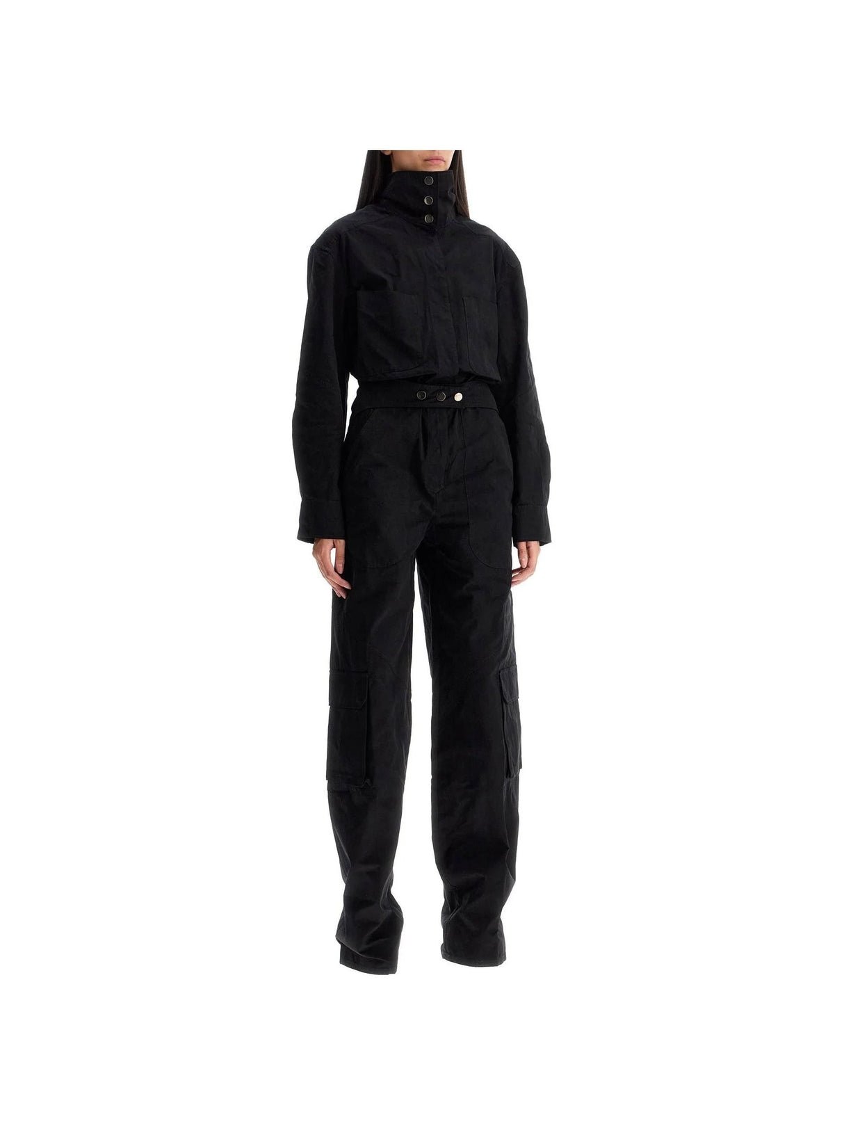 Suede-Like Cotton Aviator Jumpsuit - Women > Clothing > Jumpsuits