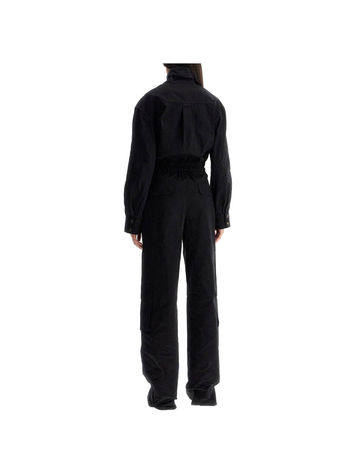 Suede-Like Cotton Aviator Jumpsuit