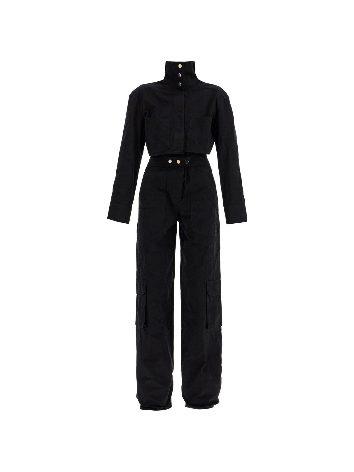 Suede-Like Cotton Aviator Jumpsuit