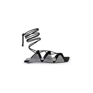 Black Crystal Reneè Suede Sandals THE ATTICO JOHN JULIA.