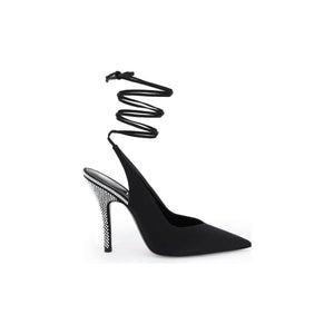 Black Venus Satin Slingback Pumps THE ATTICO JOHN JULIA.