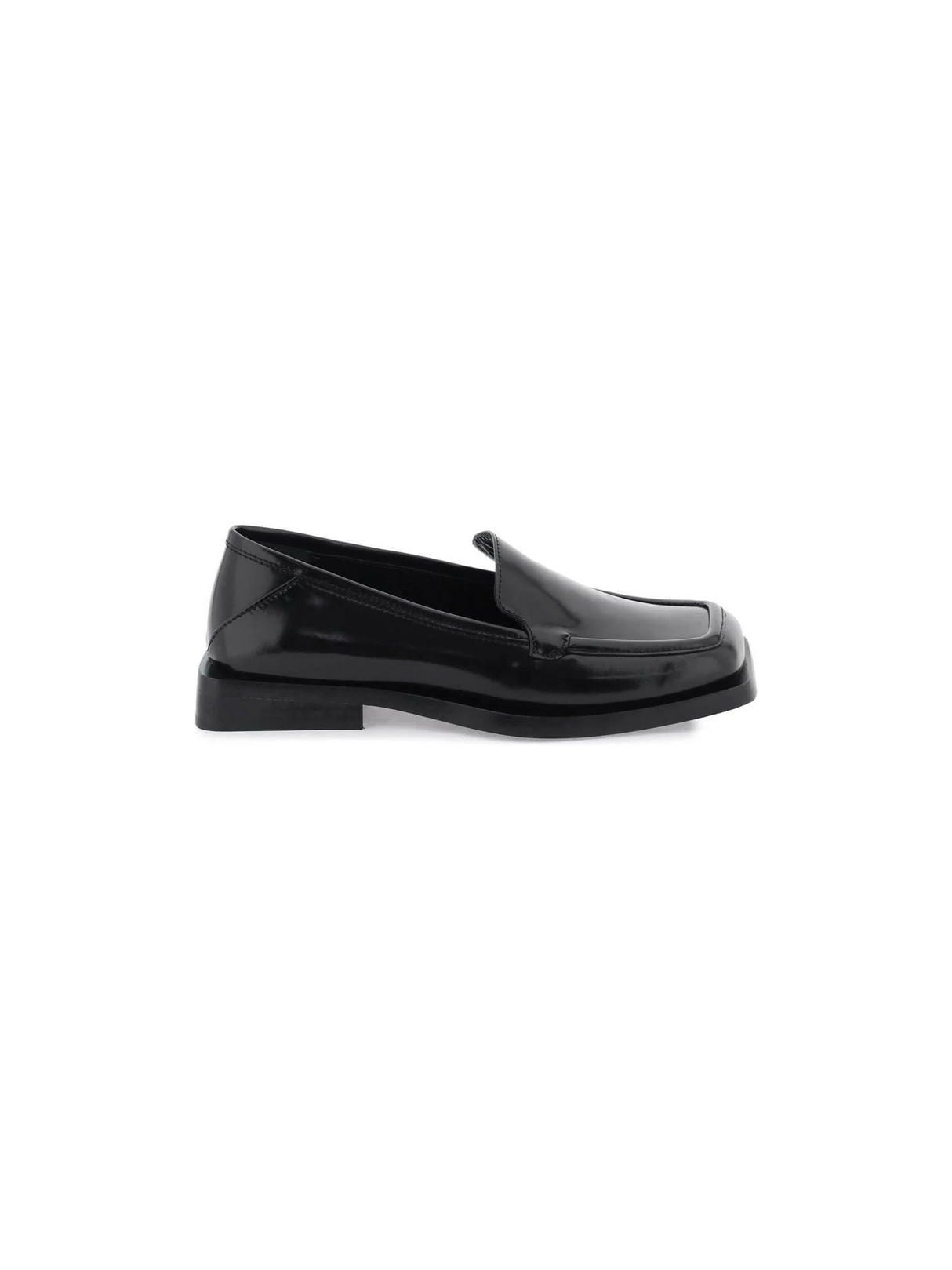 Black Brushed Leather 'Micol' Loafers THE ATTICO JOHN JULIA.