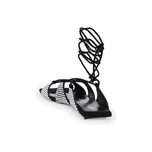 Black Crystal Reneè Suede Sandals THE ATTICO JOHN JULIA.