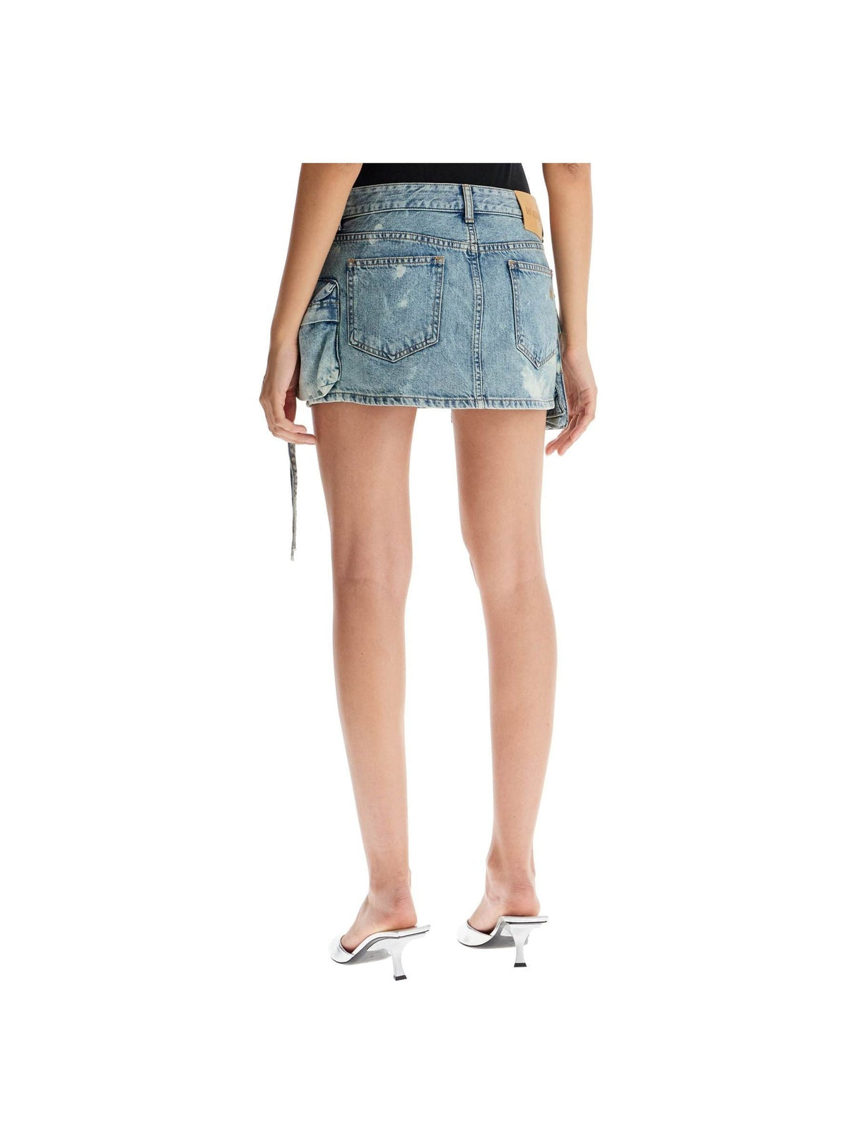 THE ATTICO-Denim Fay Mini Skirt-JOHN JULIA