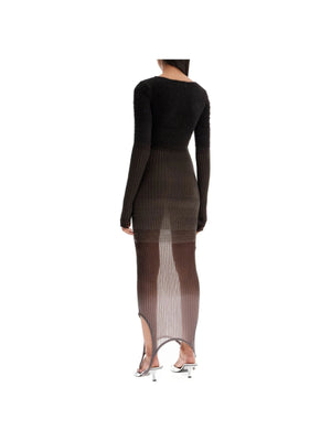 Gradient Ribbed Mohair Knit Dress - Women > Clothing > Dresses > Mini