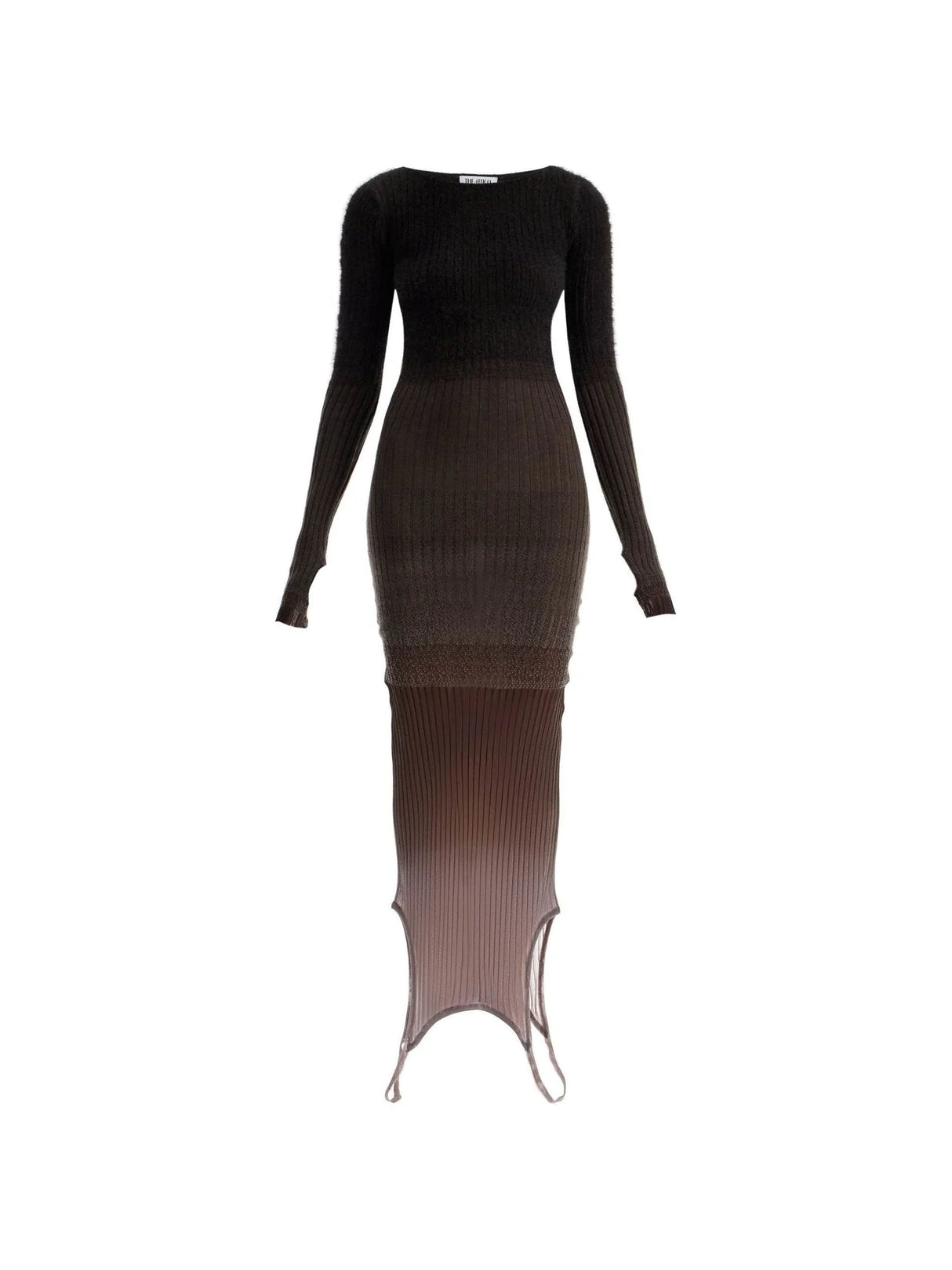 Gradient Ribbed Mohair Knit Dress - 34 - Women > Clothing > Dresses > Mini