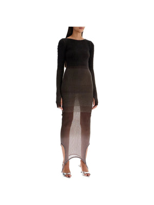 Gradient Ribbed Mohair Knit Dress - Women > Clothing > Dresses > Mini