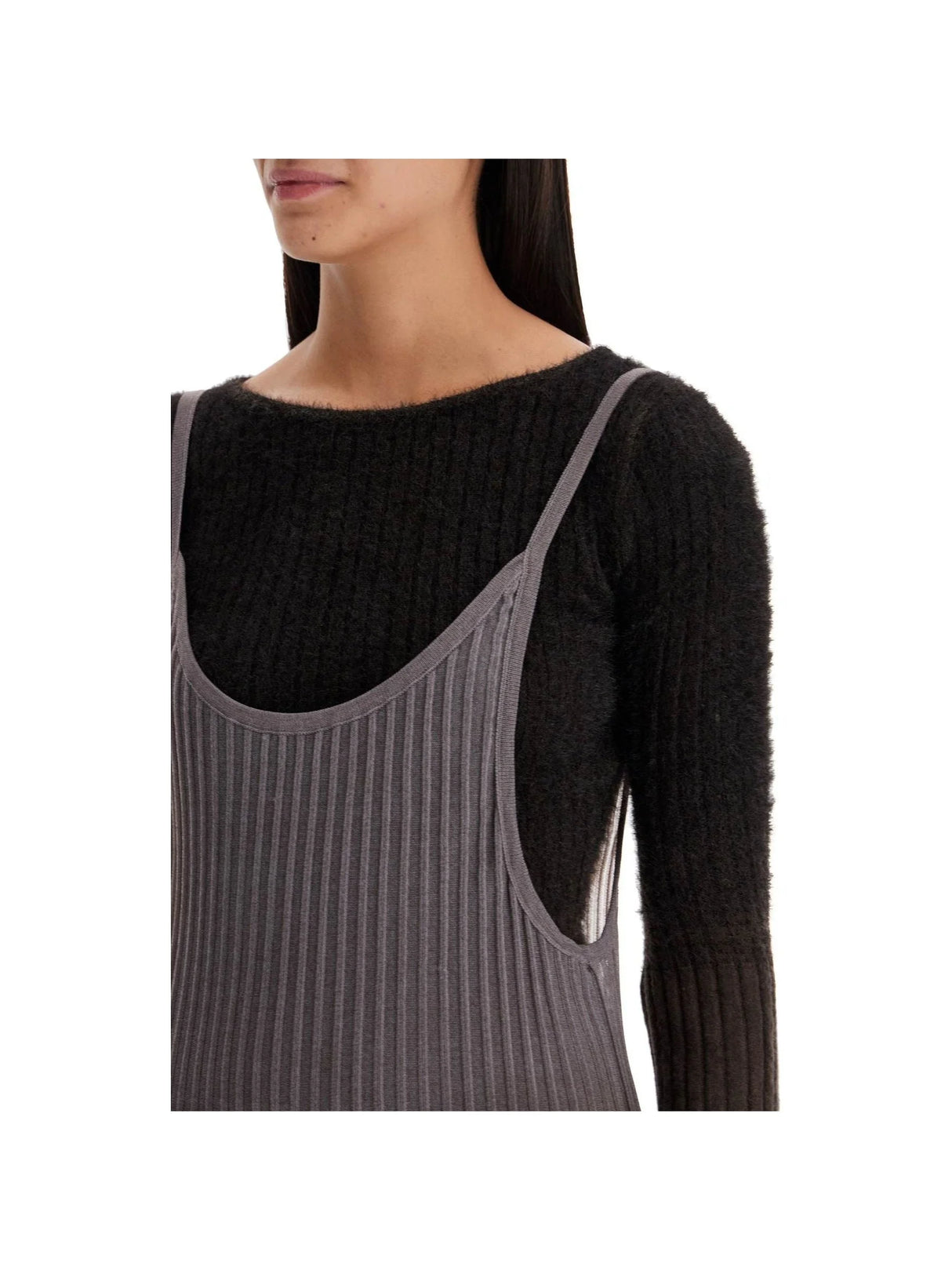 Gradient Ribbed Mohair Knit Dress - Women > Clothing > Dresses > Mini