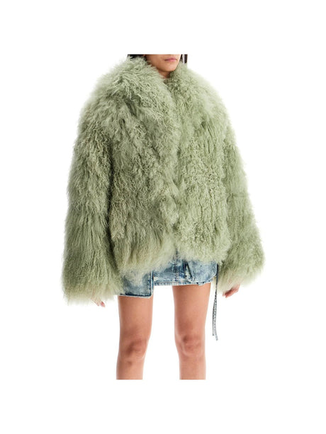 Short Oversized Mongolian Fur Coat