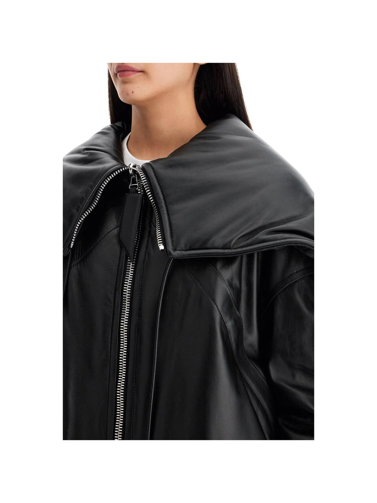 Hooded Nappa Leather Jacket-The Attico-JOHN JULIA