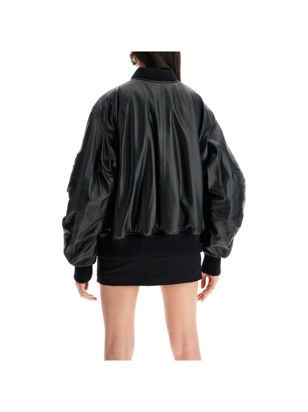 THE ATTICO-Nappa Leather Anja Jacket-JOHN JULIA