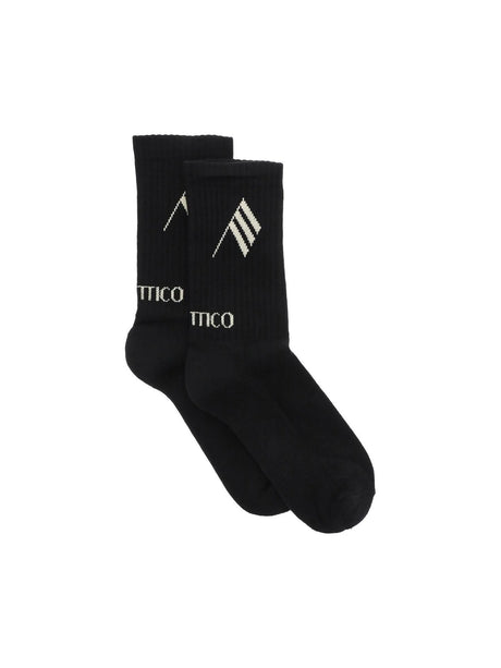 Ribbed Logo Cotton Sports Socks - OS - Women > Clothing > Lingerie and nightwear > Socks and Collants