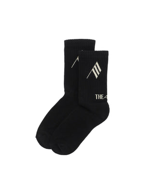 Ribbed Logo Cotton Sports Socks