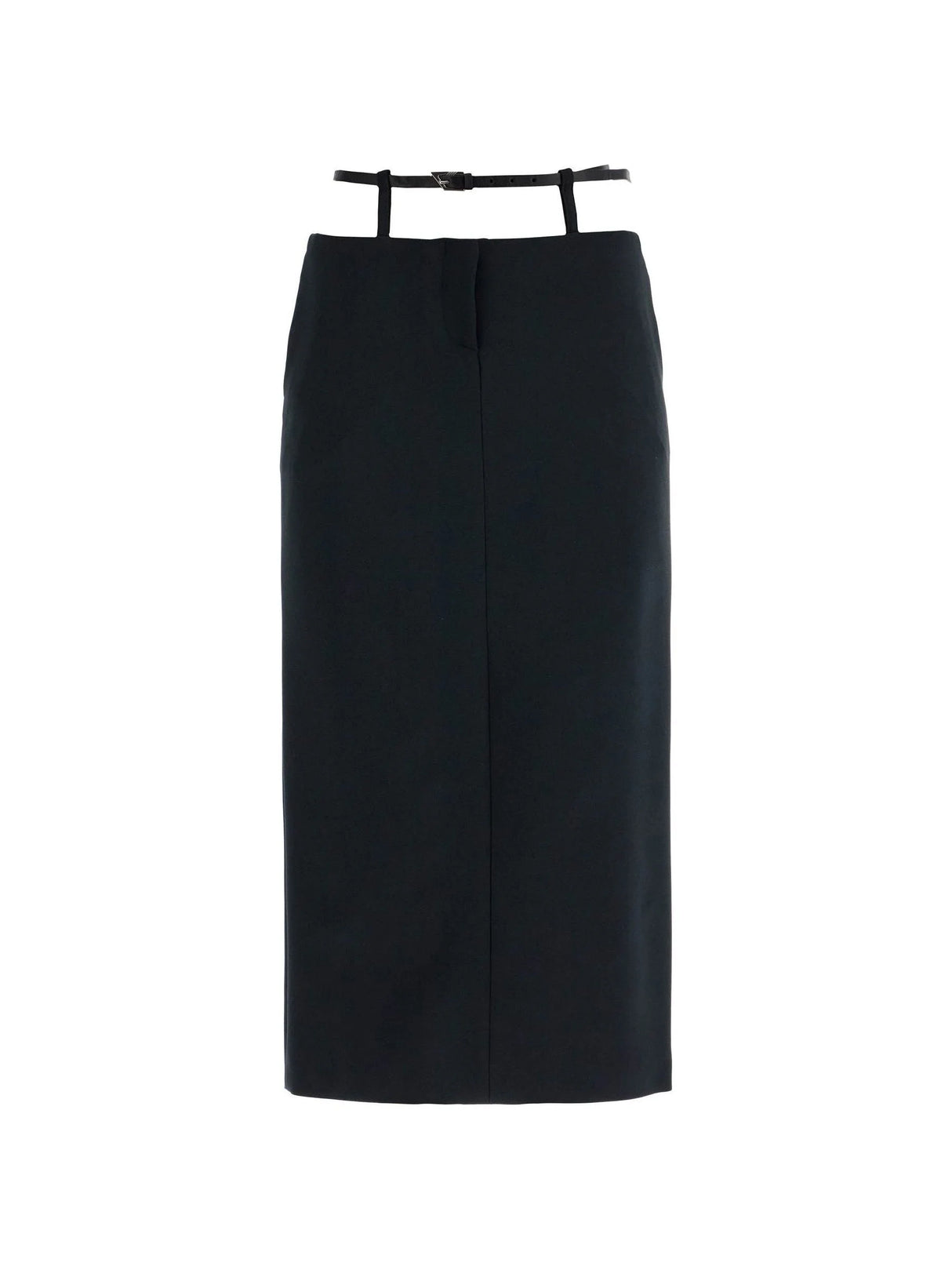 Stretch Crêpe Midi Skirt with Belt-The Attico-JOHN JULIA