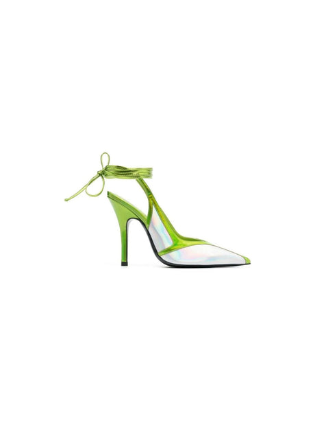 THE ATTICO-Venus Chrome' Slingback Pumps-JOHN JULIA