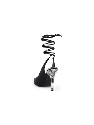 Black Venus Satin Slingback Pumps THE ATTICO JOHN JULIA.