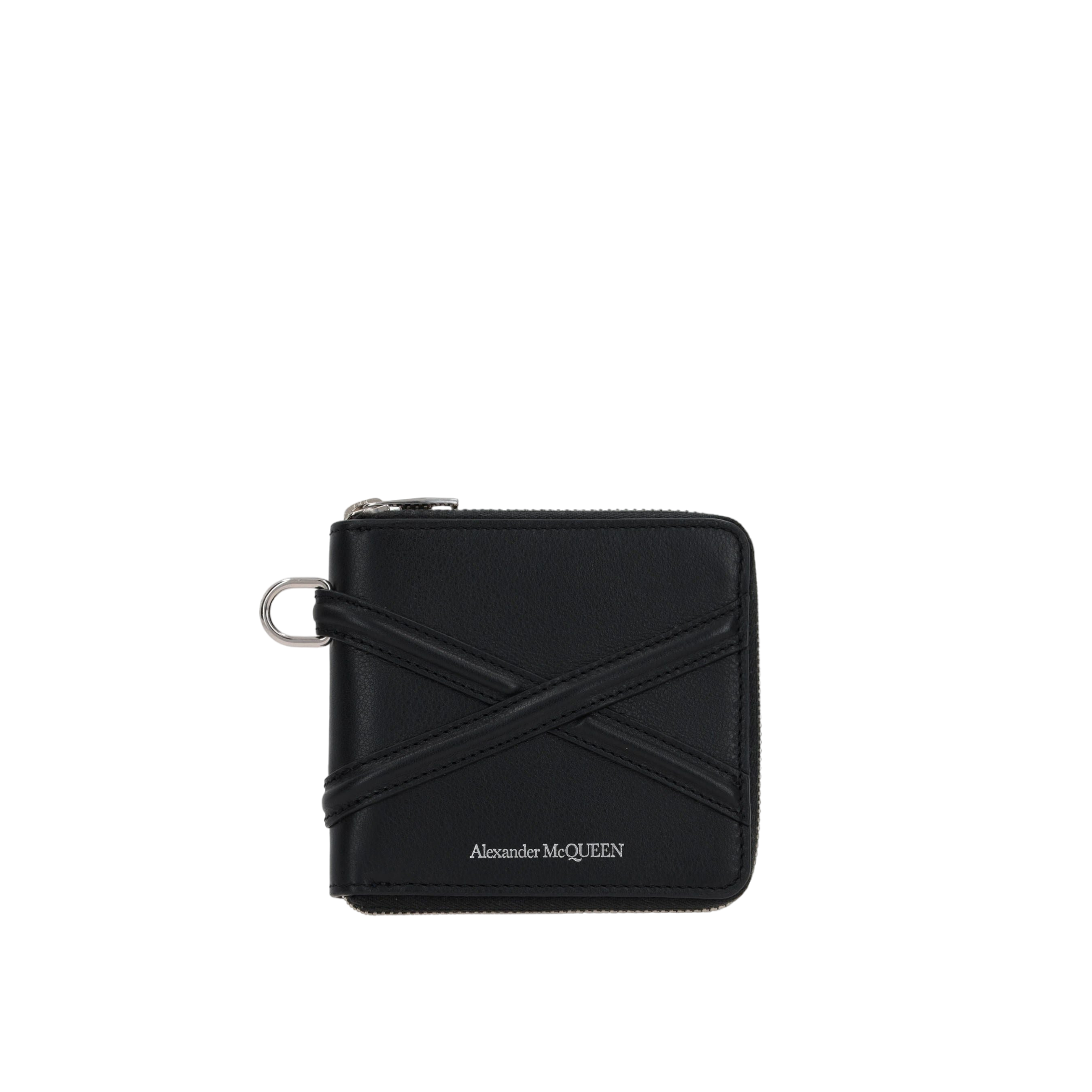 The Harness Smooth Leather Compact Wallet-ALEXANDER MCQUEEN-JOHN JULIA