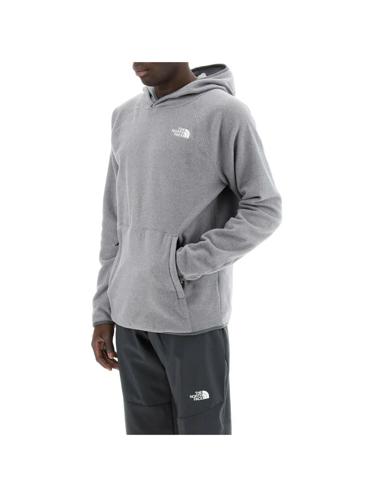 Medium Gray 100 Glacier Fleece Hoodie THE NORTH FACE JOHN JULIA.