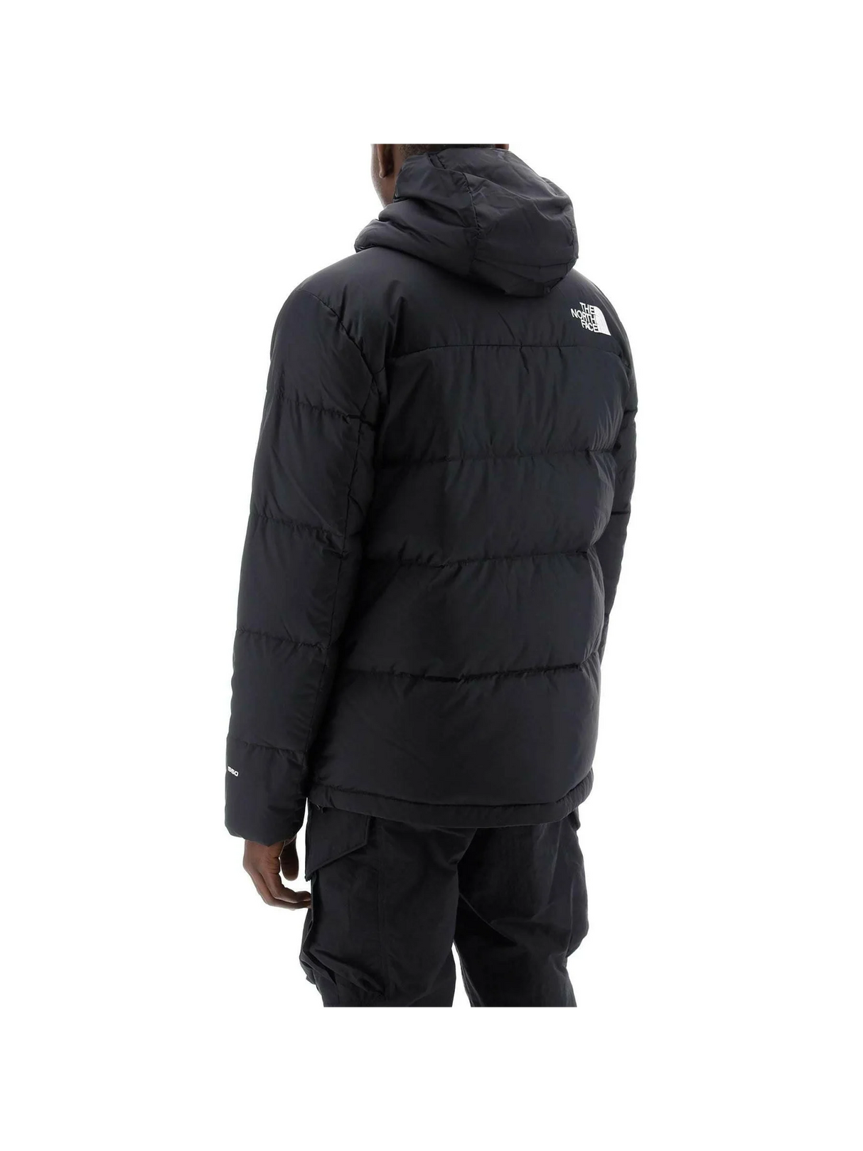 Black Recycled Nylon Himalayan Short Hooded Down Jacket THE NORTH FACE JOHN JULIA.