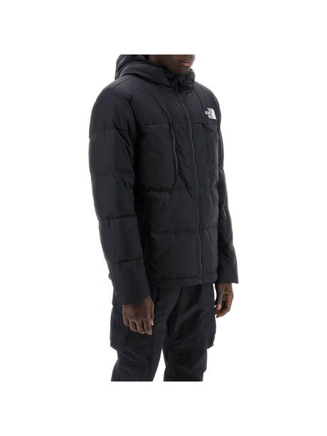 Black Recycled Nylon Himalayan Short Hooded Down Jacket THE NORTH FACE JOHN JULIA.