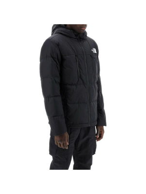 Black Recycled Nylon Himalayan Short Hooded Down Jacket THE NORTH FACE JOHN JULIA.