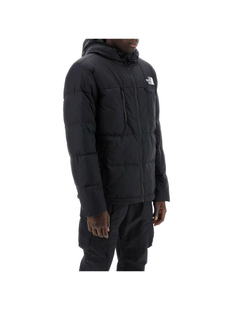 Black Recycled Nylon Himalayan Short Hooded Down Jacket THE NORTH FACE JOHN JULIA.