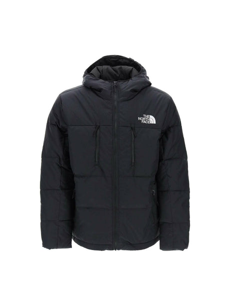 Black Recycled Nylon Himalayan Short Hooded Down Jacket THE NORTH FACE JOHN JULIA.