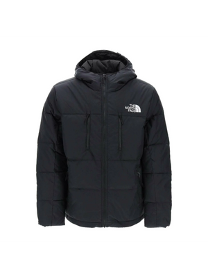 Black Recycled Nylon Himalayan Short Hooded Down Jacket THE NORTH FACE JOHN JULIA.