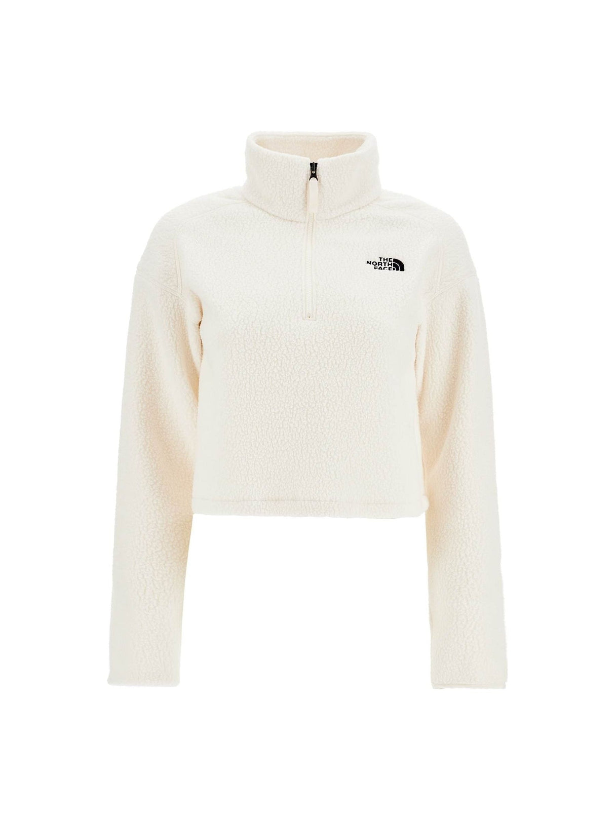 Sherpa Fleece Cropped Sweatshirt In