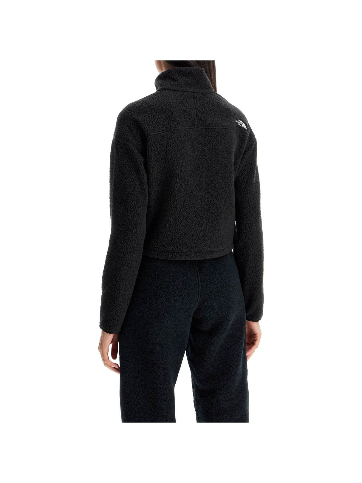 Sherpa Fleece Cropped Sweatshirt In