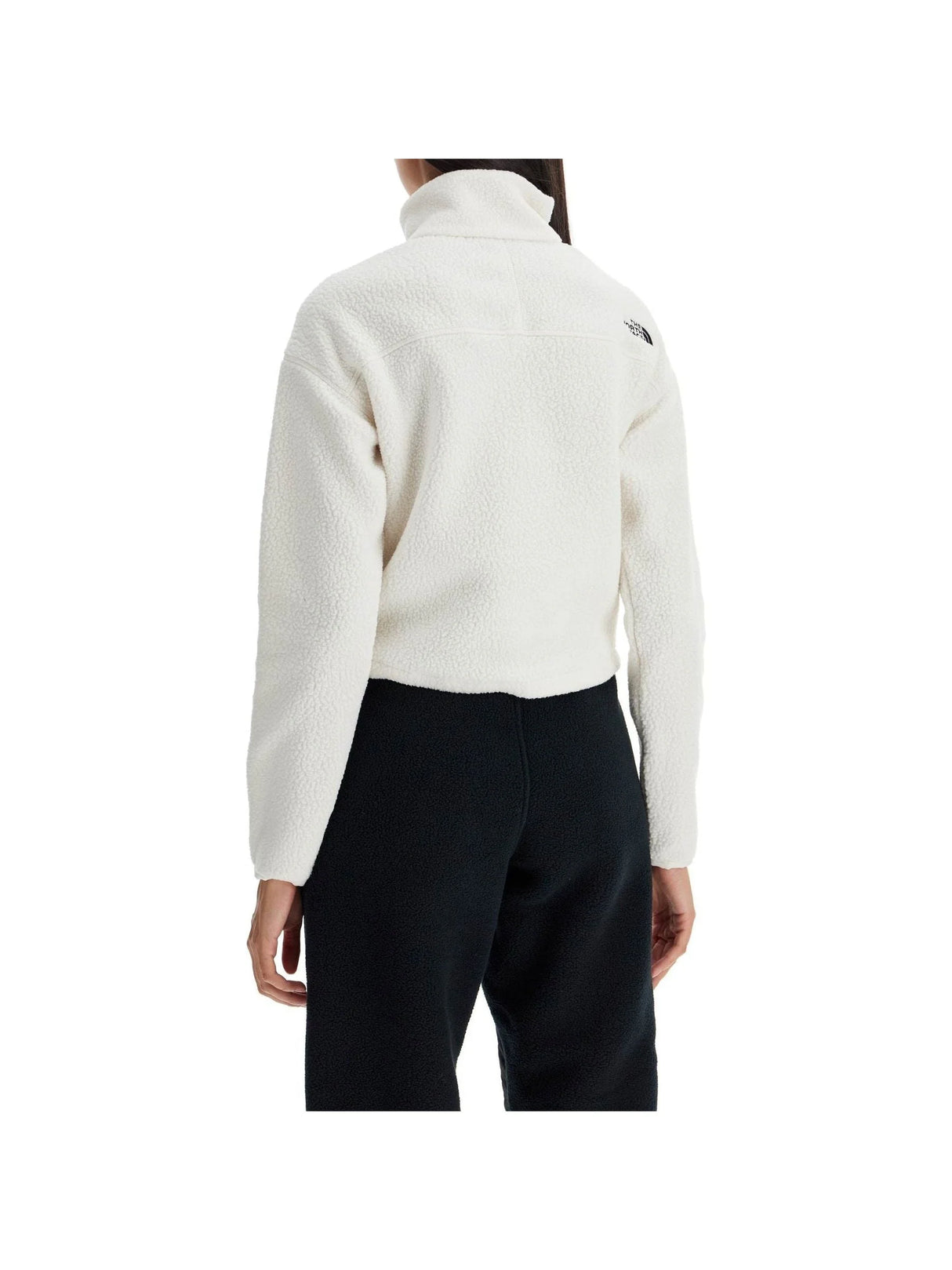 Sherpa Fleece Cropped Sweatshirt In