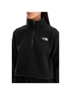 Sherpa Fleece Cropped Sweatshirt In