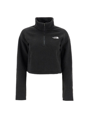 Sherpa Fleece Cropped Sweatshirt In