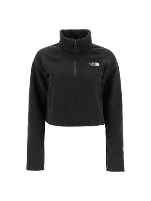 Sherpa Fleece Cropped Sweatshirt In