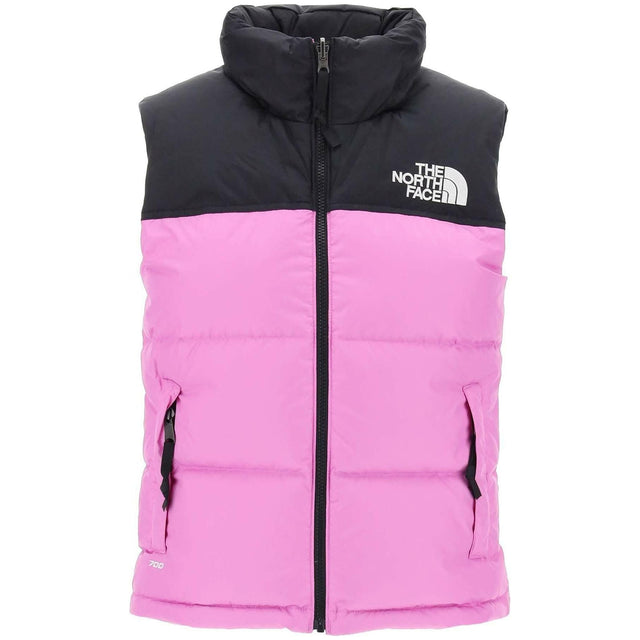 Violet Crocus 1996 Retro Nuptse Recycled Nylon Vest THE NORTH FACE JOHN JULIA.